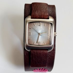 Fossil Watch Leather Embroidered
